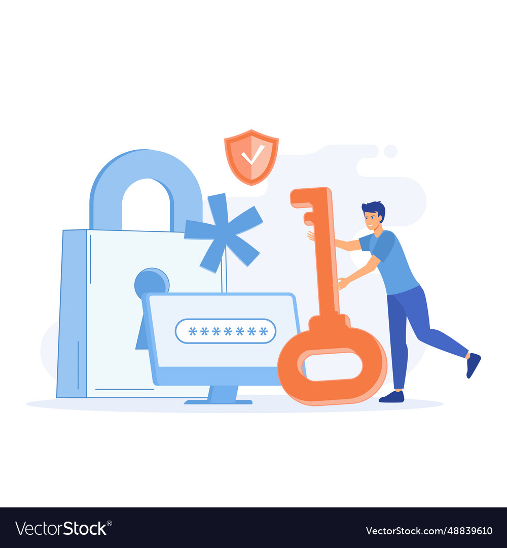 Data security system concept protection web