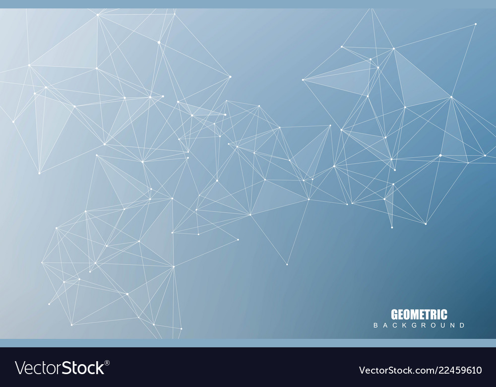 Geometric abstract background with connected line vector image Geometric abstract background with connected line