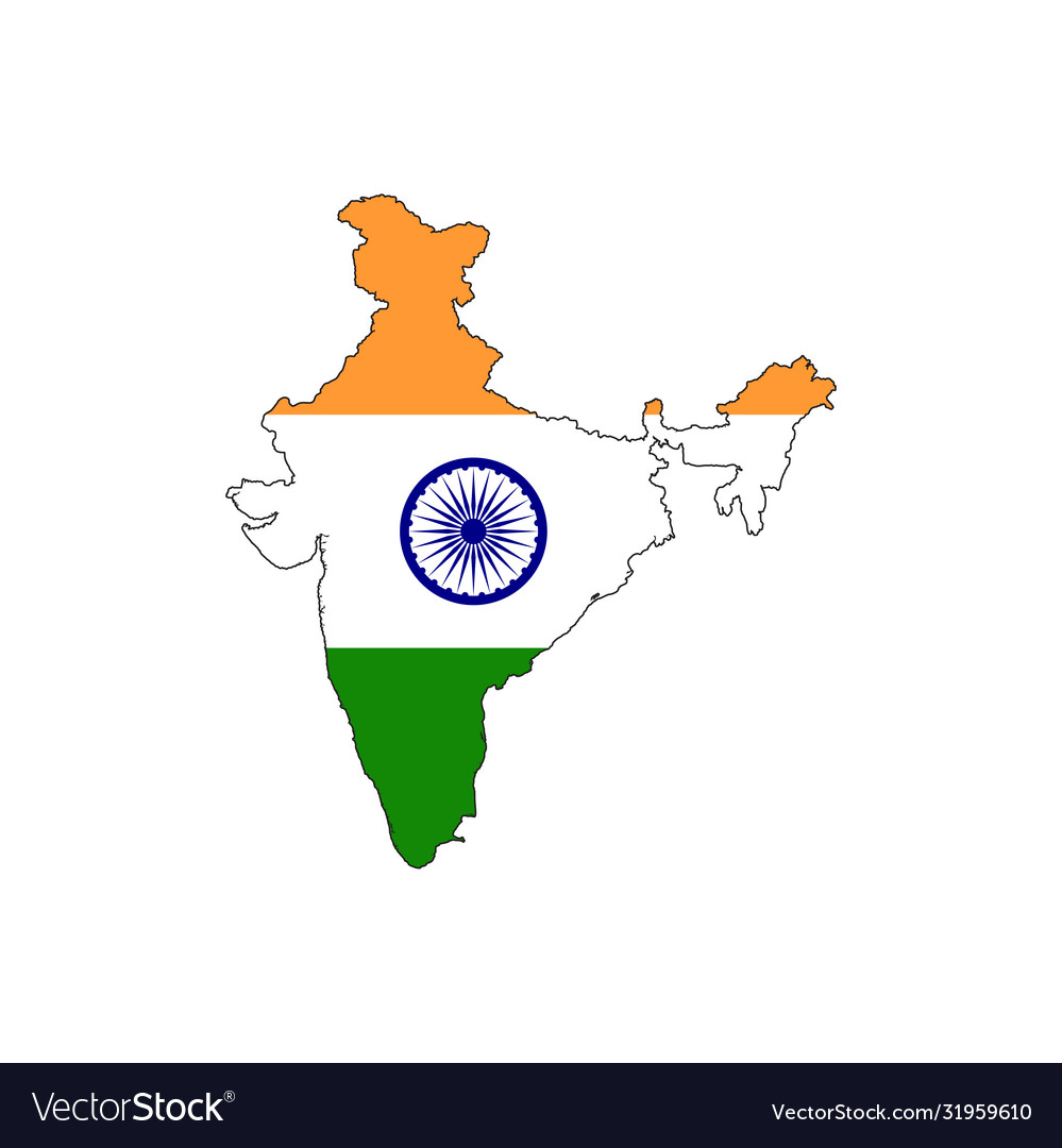 India Map Flag Royalty Free Vector Image - Vectorstock