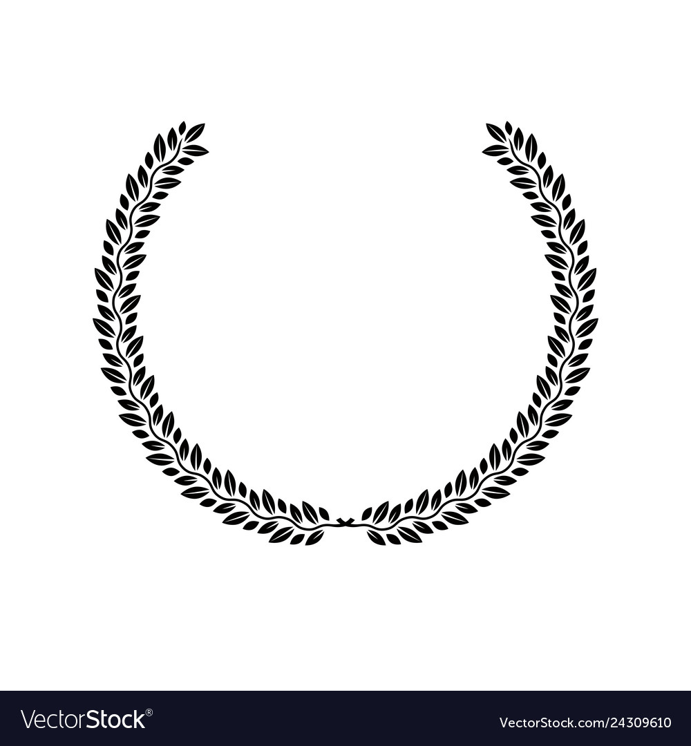 Laurel wreath floral heraldic element heraldic Vector Image