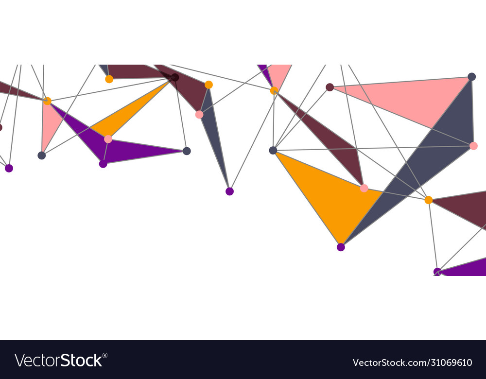 Line points connections triangular technology Vector Image Line points connections triangular technology