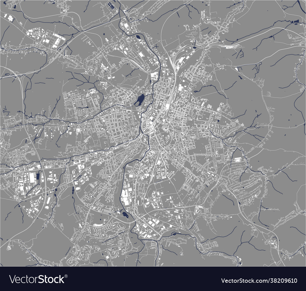 Map city chemnitz germany Royalty Free Vector Image