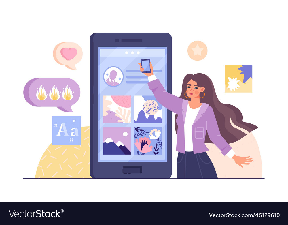 Minimalist content concept Royalty Free Vector Image