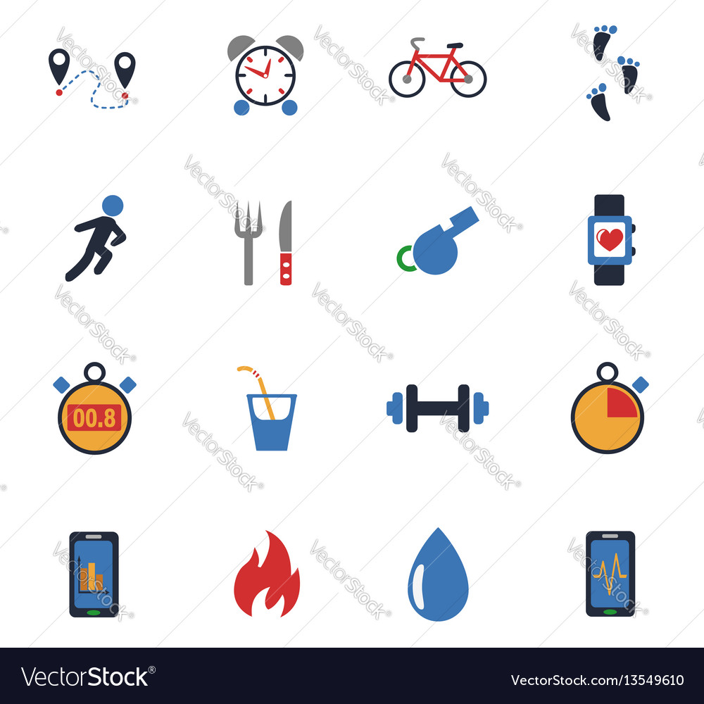 Monitoring apps icon set