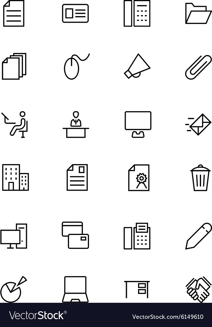 Office Line Icons - Document Collection