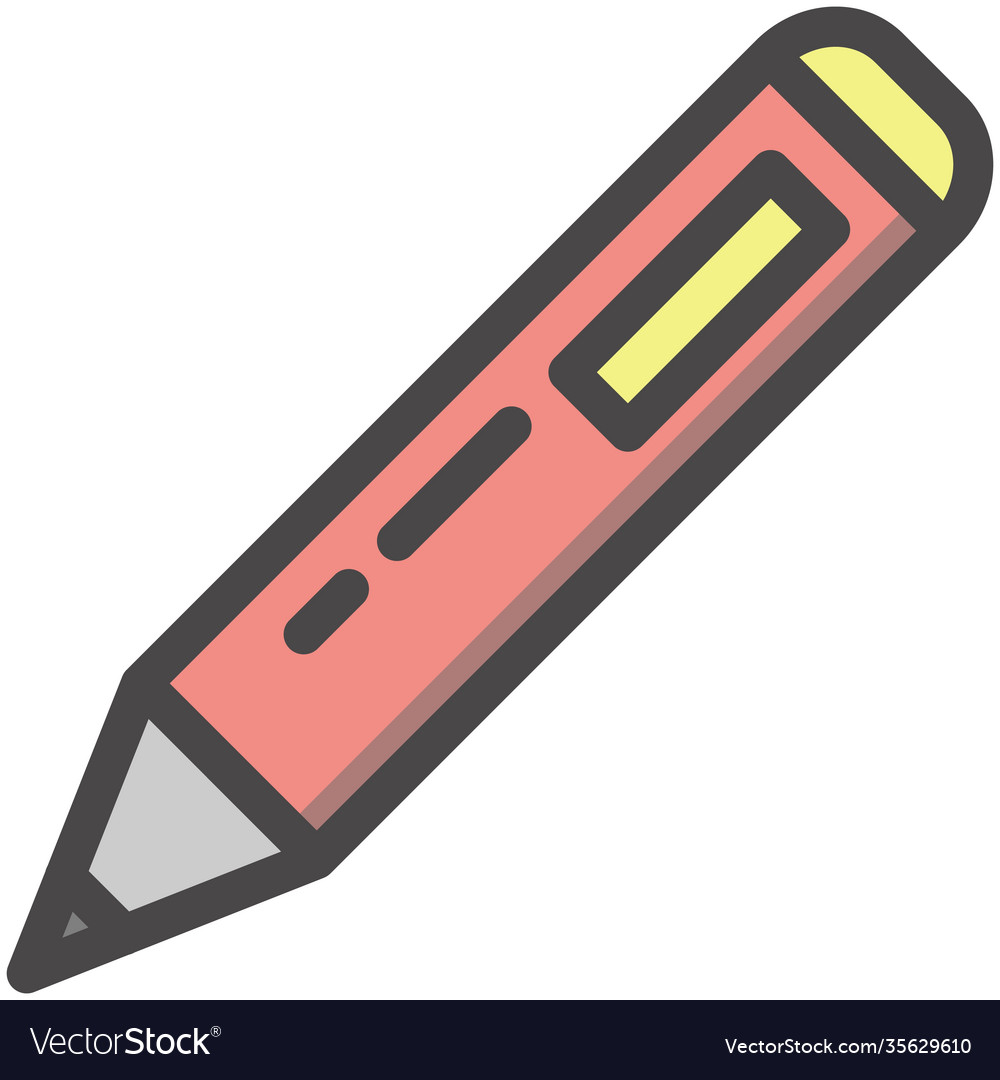 Pen or pencil stationery icon flat design Vector Image