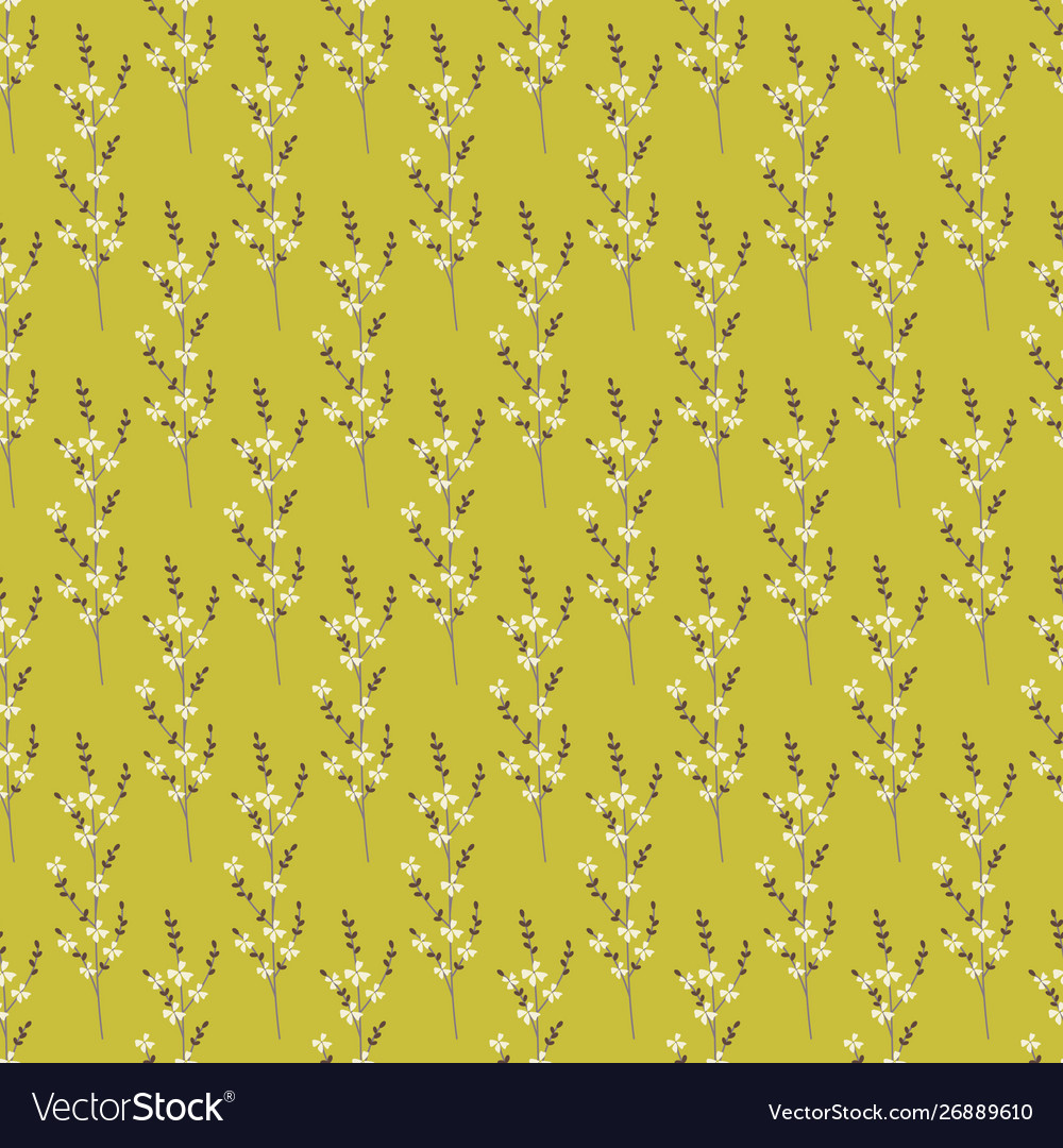 Repeat seamless pattern with small flowers Vector Image Repeat seamless pattern with small flowers