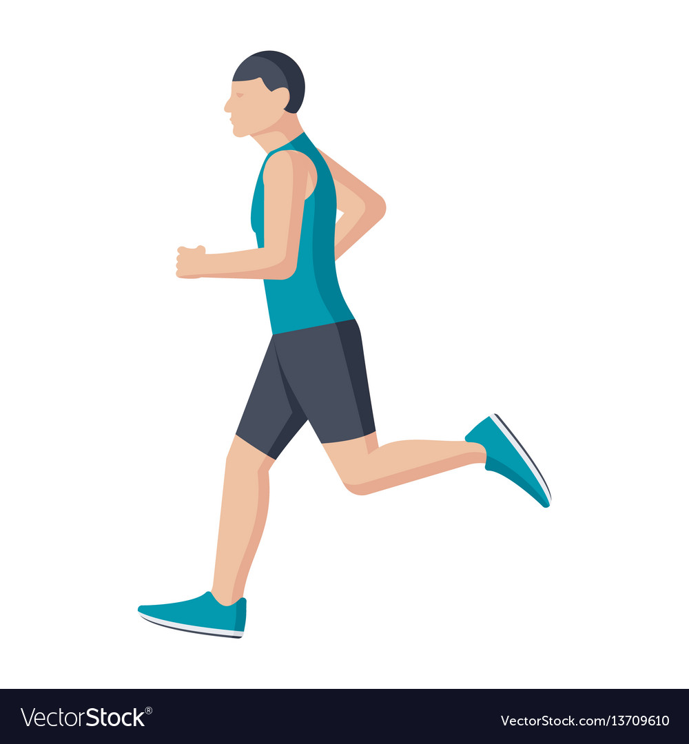 Running man Royalty Free Vector Image - VectorStock