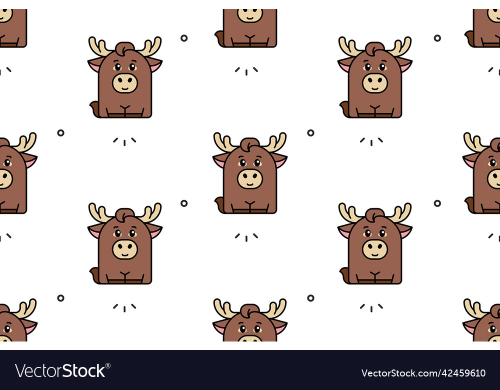 Seamless pattern with elks