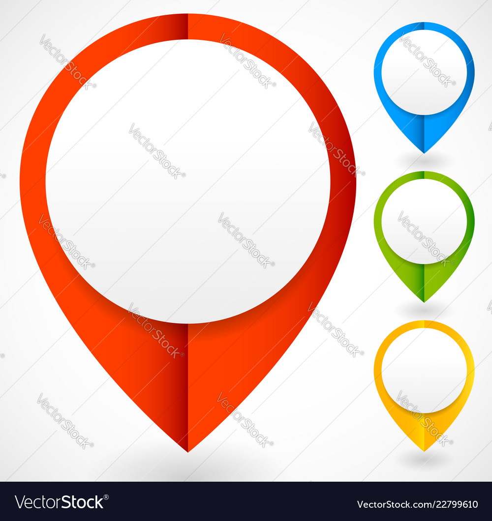 Set of colorful map markers pins Vector Image Set of colorful map markers pins