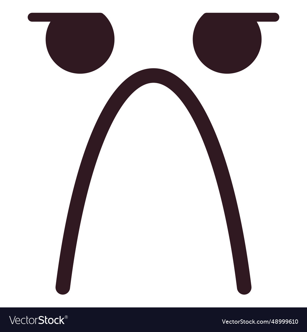 Simple Very Sad Emoticon Face Royalty Free Vector Image