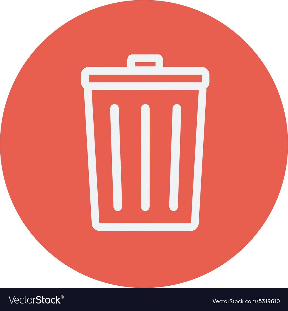 Trash can thin line icon