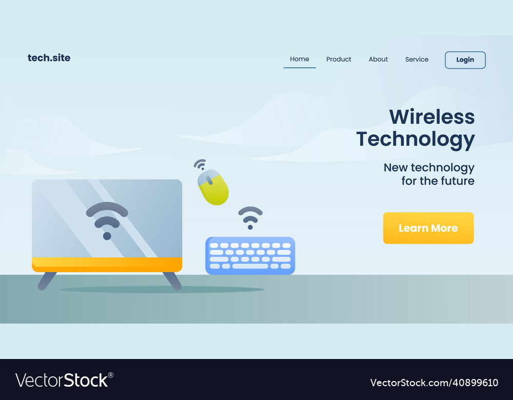 Wireless technology for website template landing