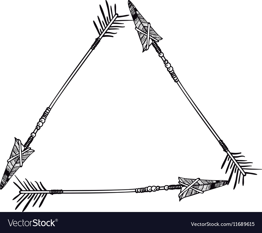 Arrow of boho style design