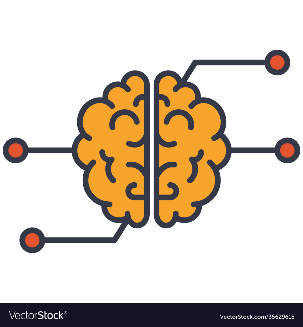 Artificial intelligence super brain icon