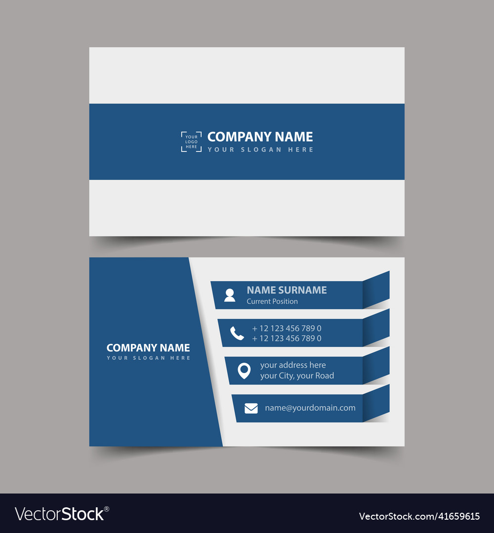 Business card design template Royalty Free Vector Image