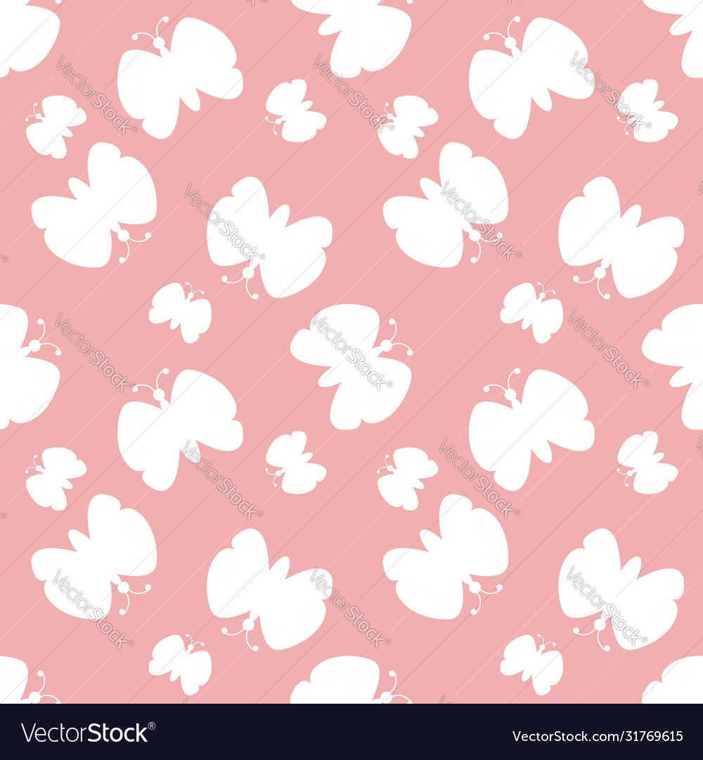 Butterfly pattern seamless cartoon Royalty Free Vector Image