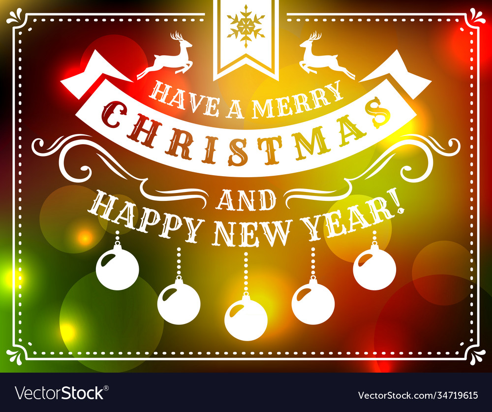 Christmas and new year greeting card