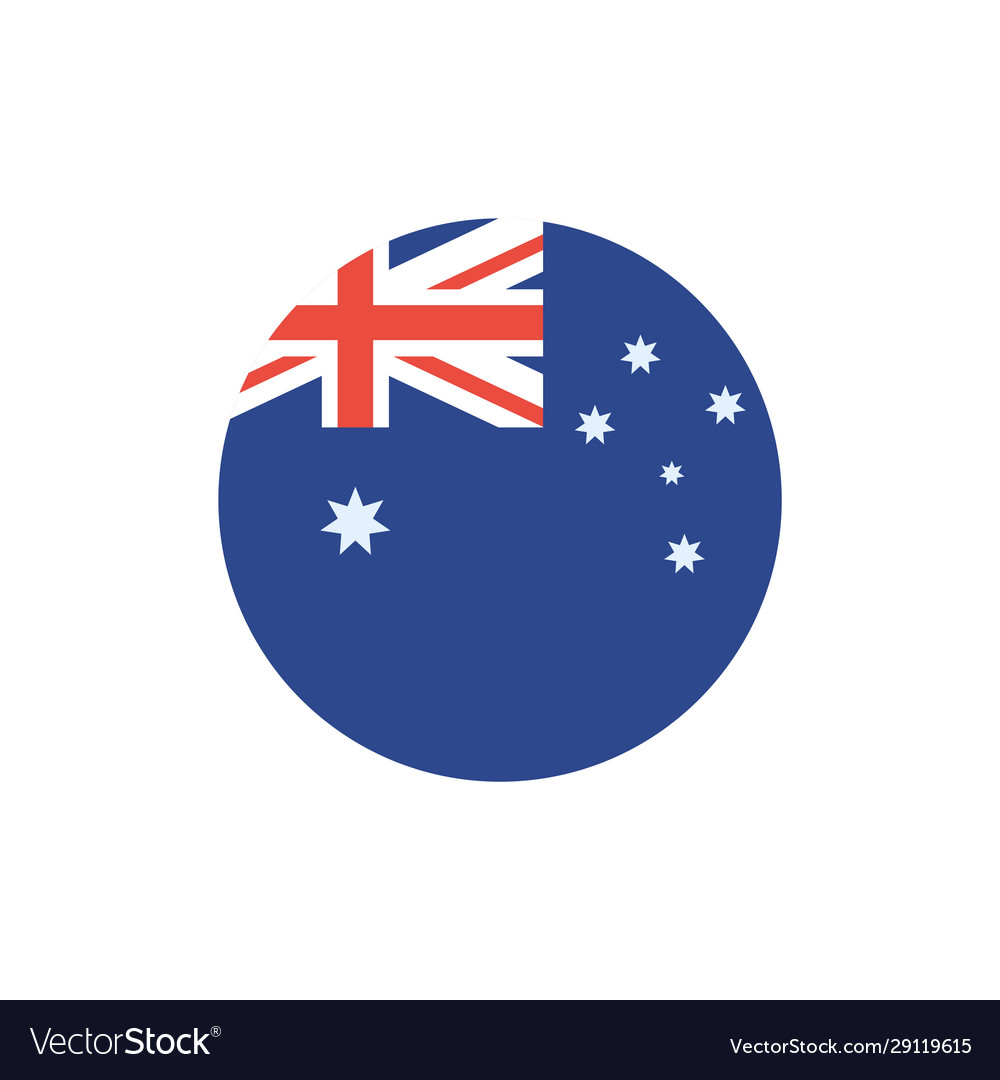 Isolated australian flag button design Royalty Free Vector