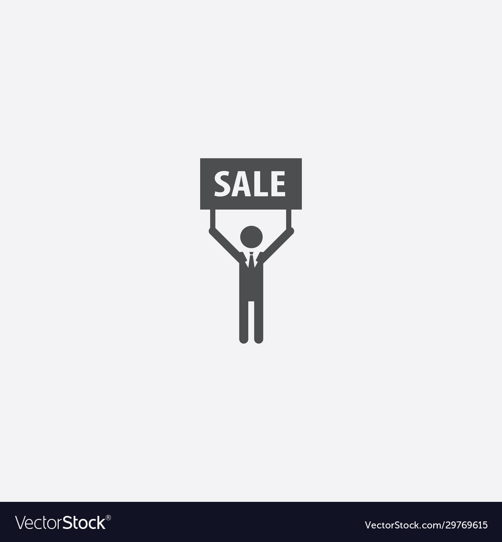 Man sale banner icon