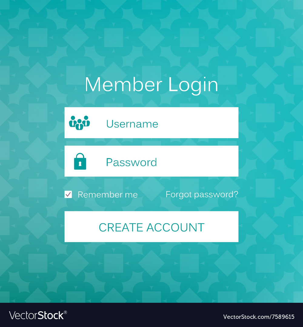 Mobile user ui kit form interface for web