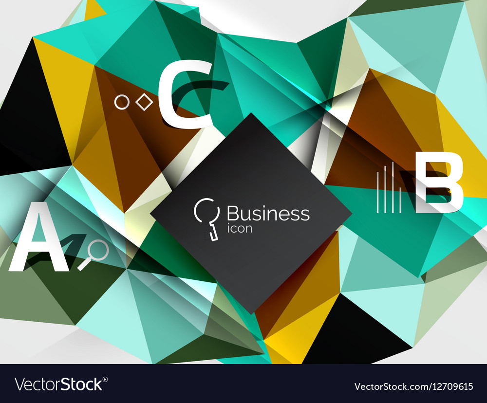 Polygonal triangle abstract background