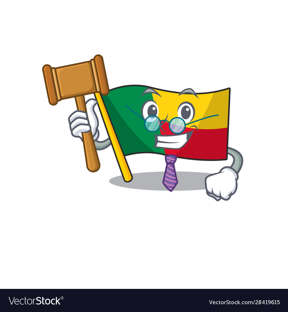 Professional judge flag benin scroll presented