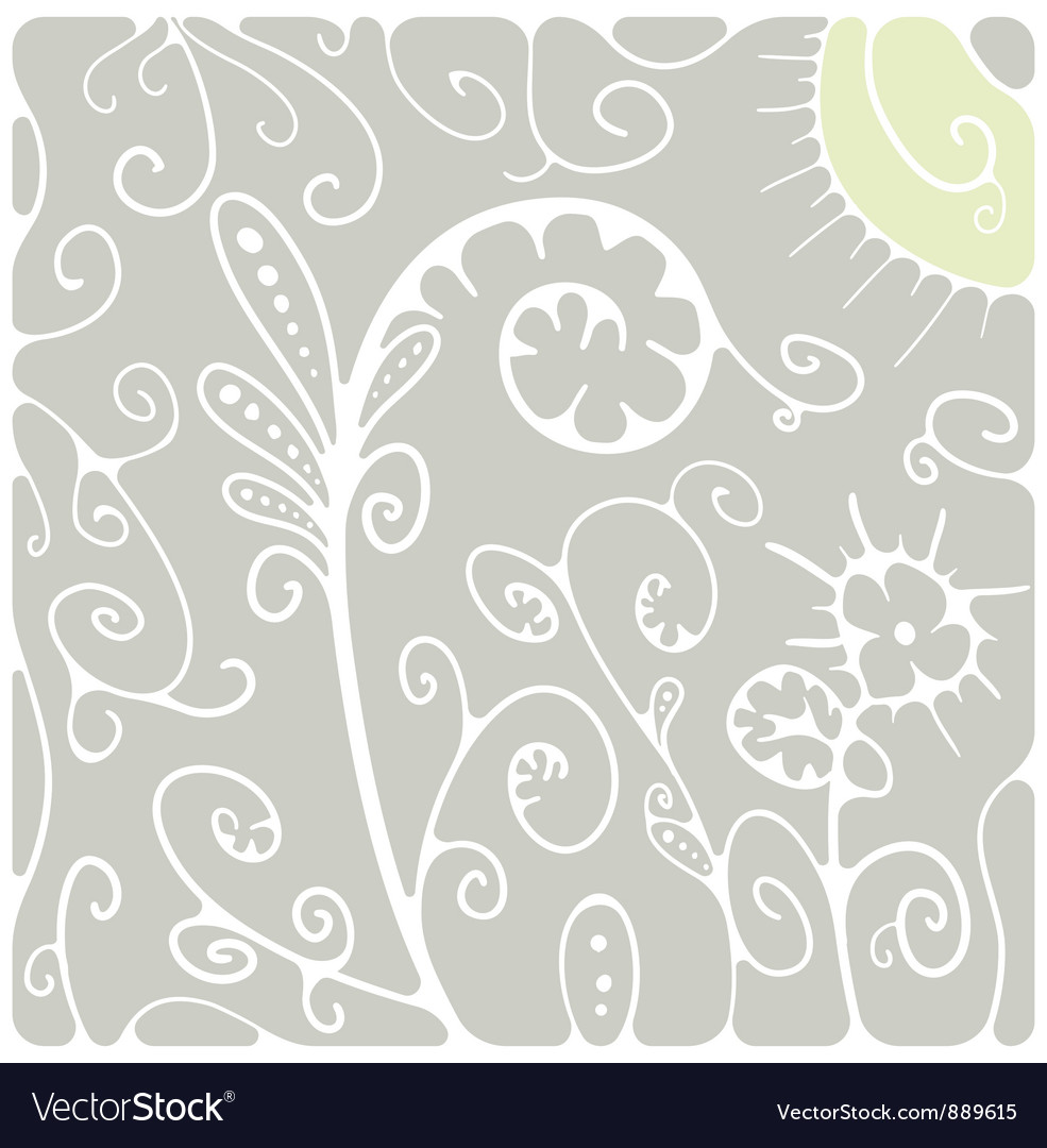 Retro floral wallpaper Royalty Free Vector Image