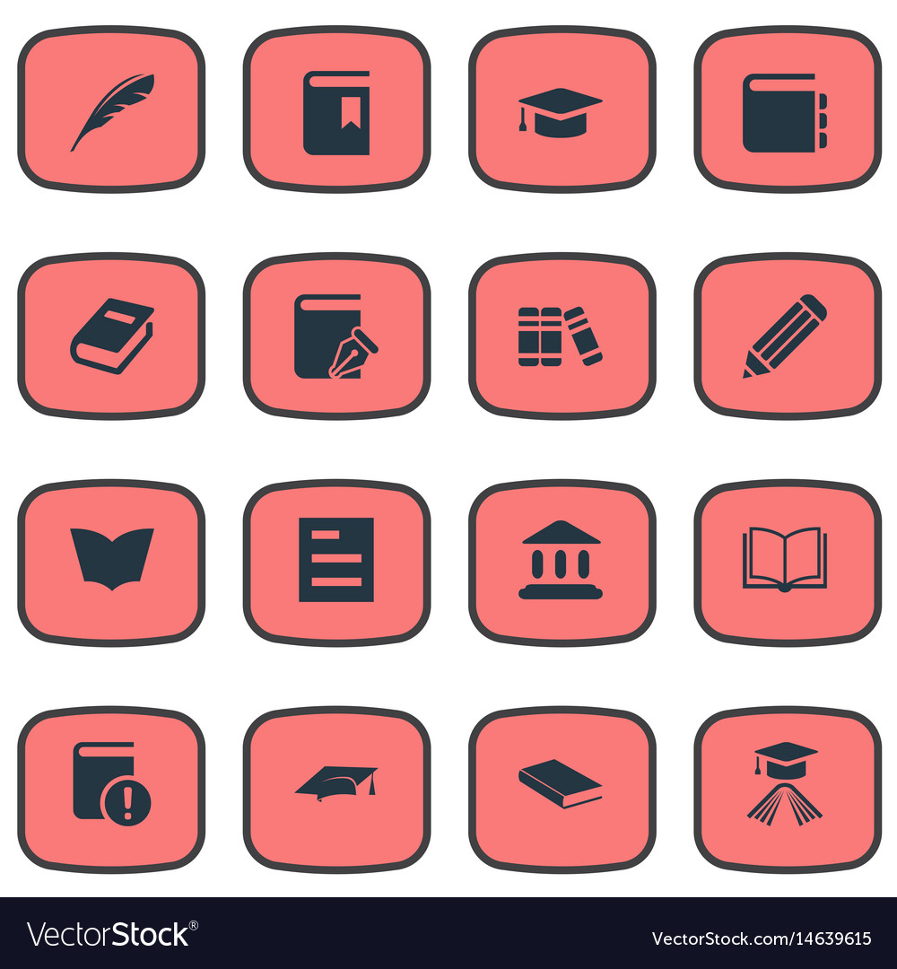 Set of simple reading icons