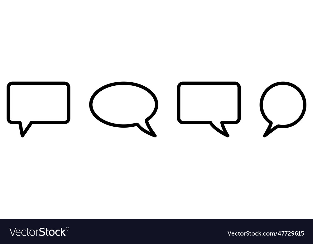 Set of simple speech bubbles icons vector image Set of simple speech bubbles icons