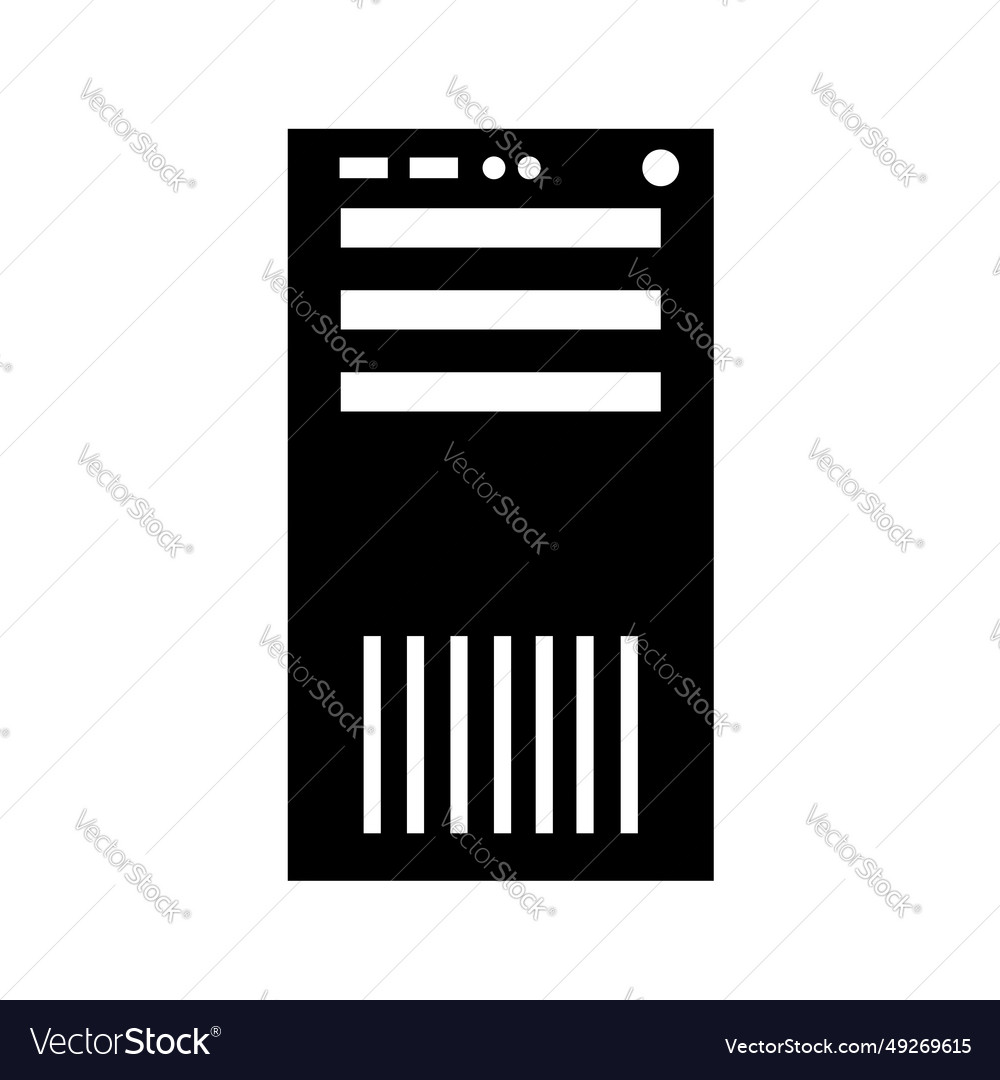 Simple of system unit or personal computer icon vector image Simple of system unit or personal computer icon