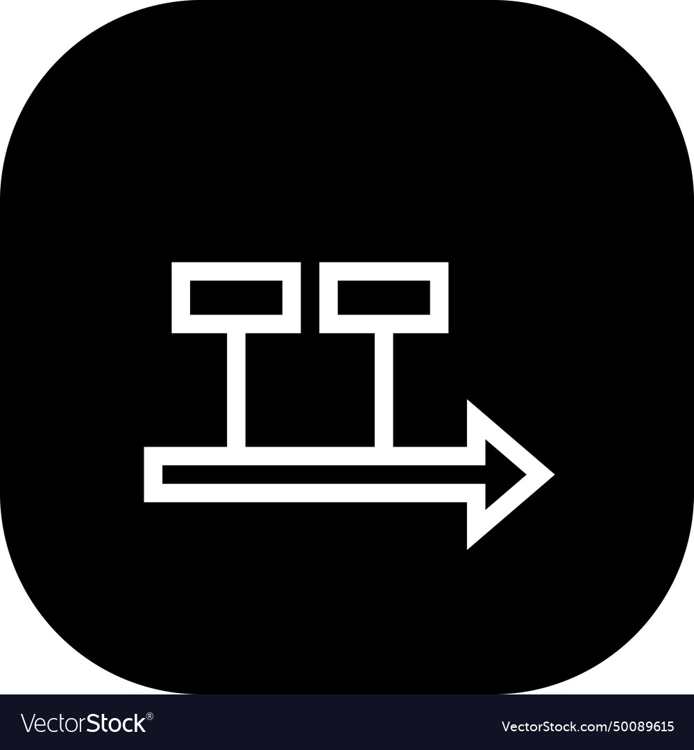 Timeline project development icon vector image Timeline project development icon