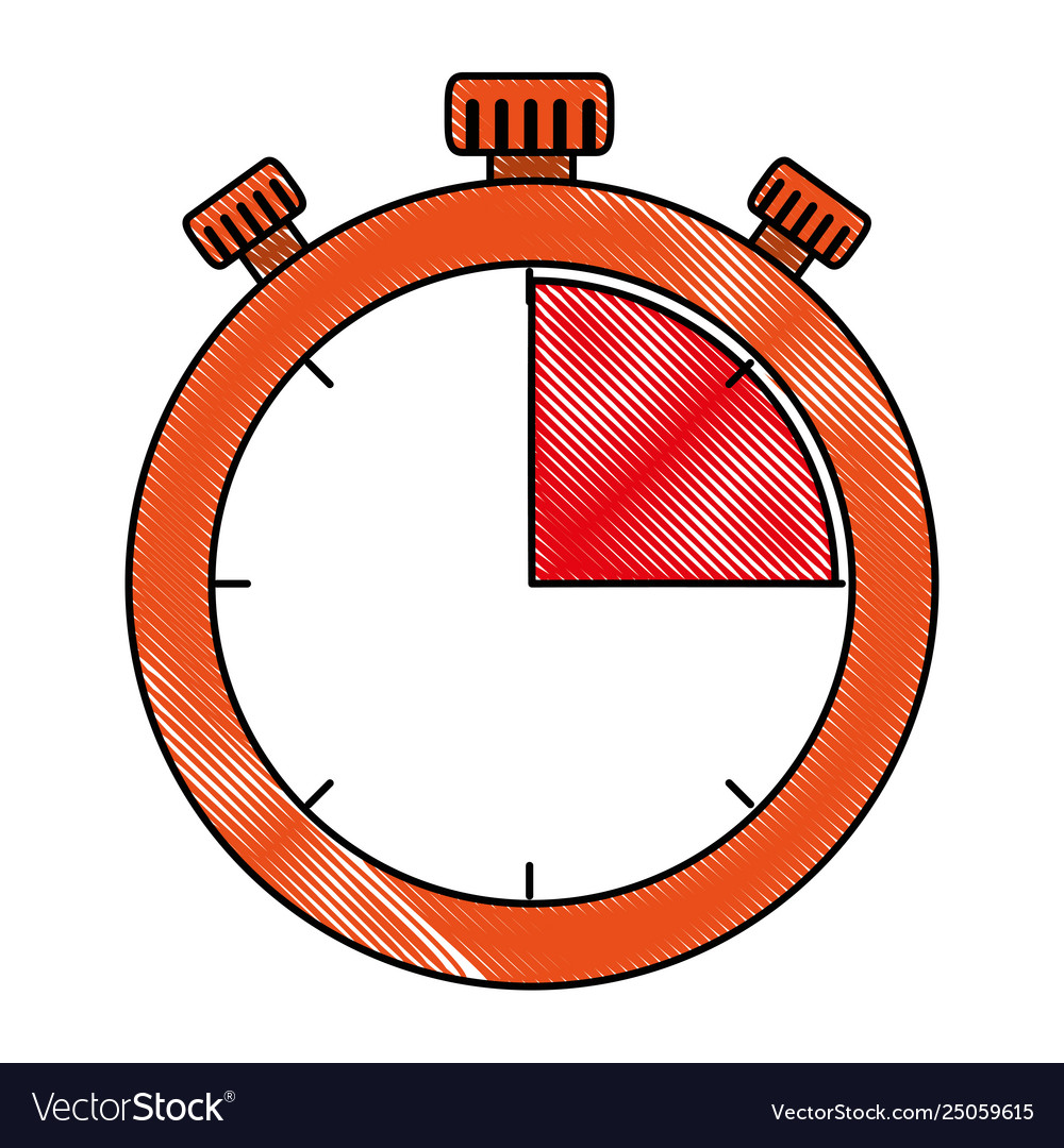 Timer chronometer isolated icon vector image Timer chronometer isolated icon