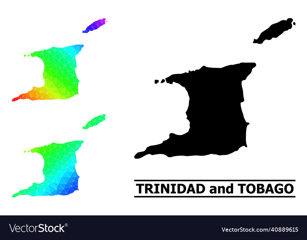 Triangle filled spectrum map of trinidad vector image Triangle filled spectrum map of trinidad