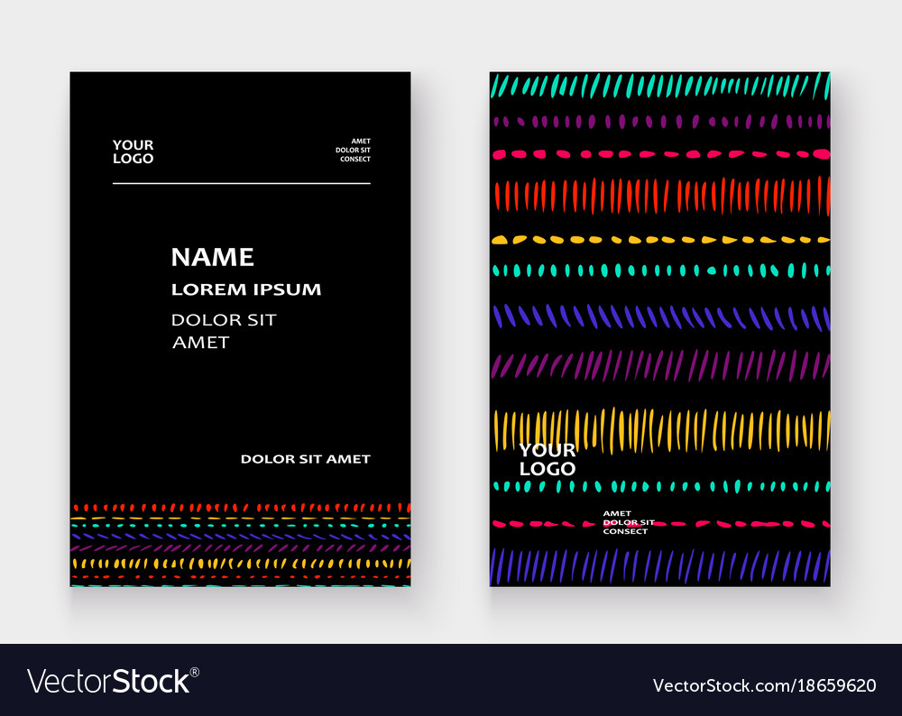 Abstract pattern with color hand drawn strokes