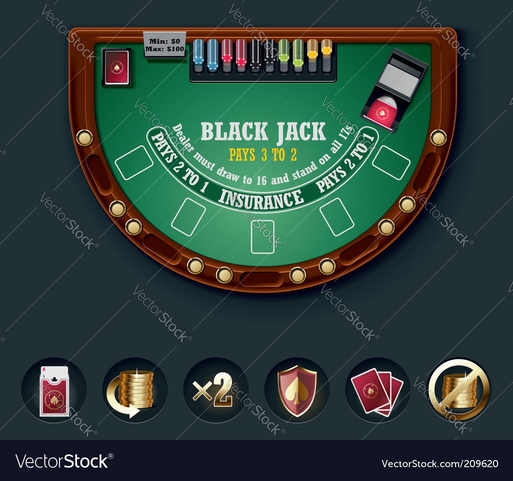 blackjack table layout