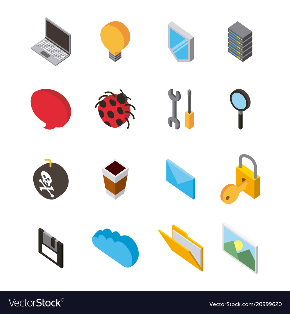 Cloud Security & Data Storage Icons