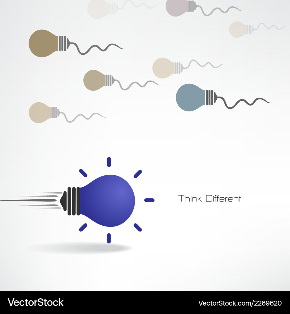 Creative light bulb idea concept background Vector Image