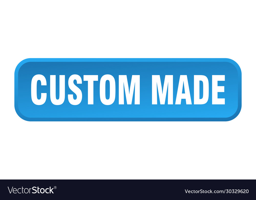 Custom made button square 3d push