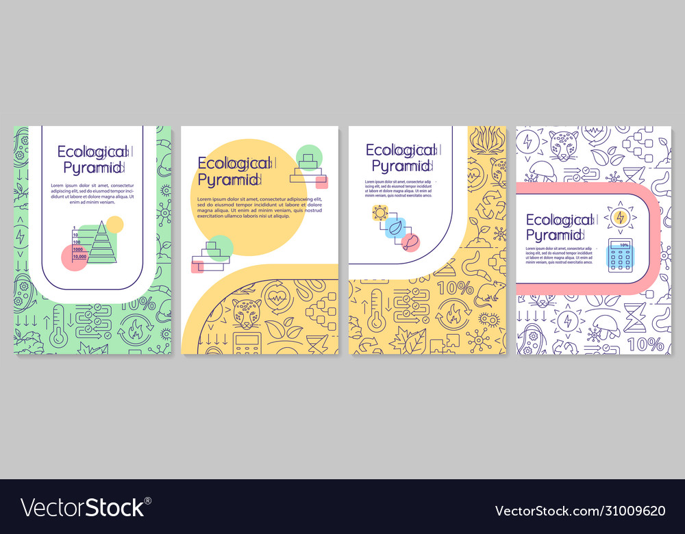 Ecological pyramid brochure template energy Vector Image Ecological pyramid brochure template energy Vector Image