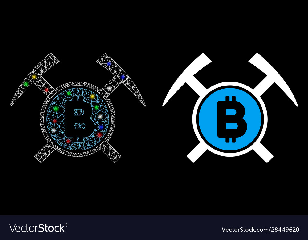 Flare Mesh 2d Bitcoin Bergbauhämmer Ikone