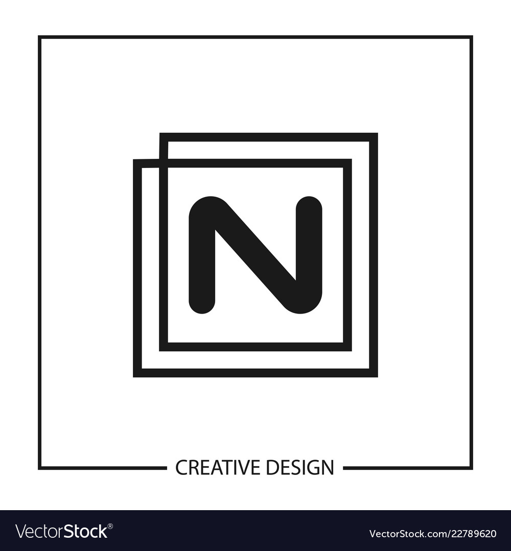 Initial letter n logo template design