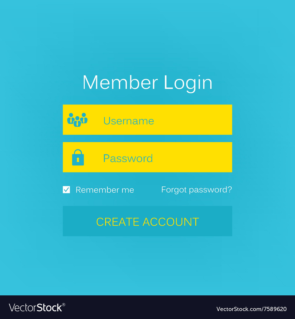 Mobile user ui kit form interface for web