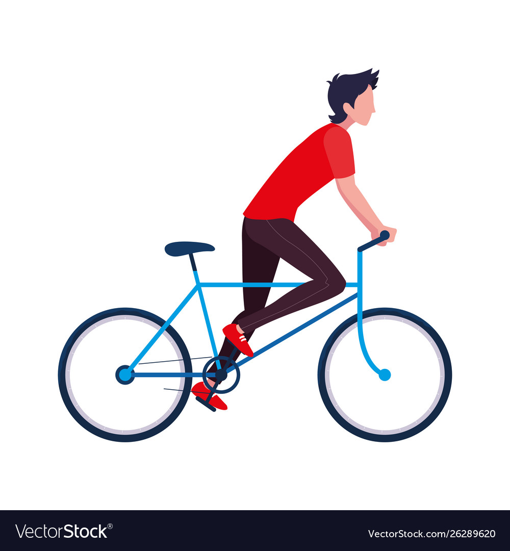 People riding bicycle activity image Royalty Free Vector