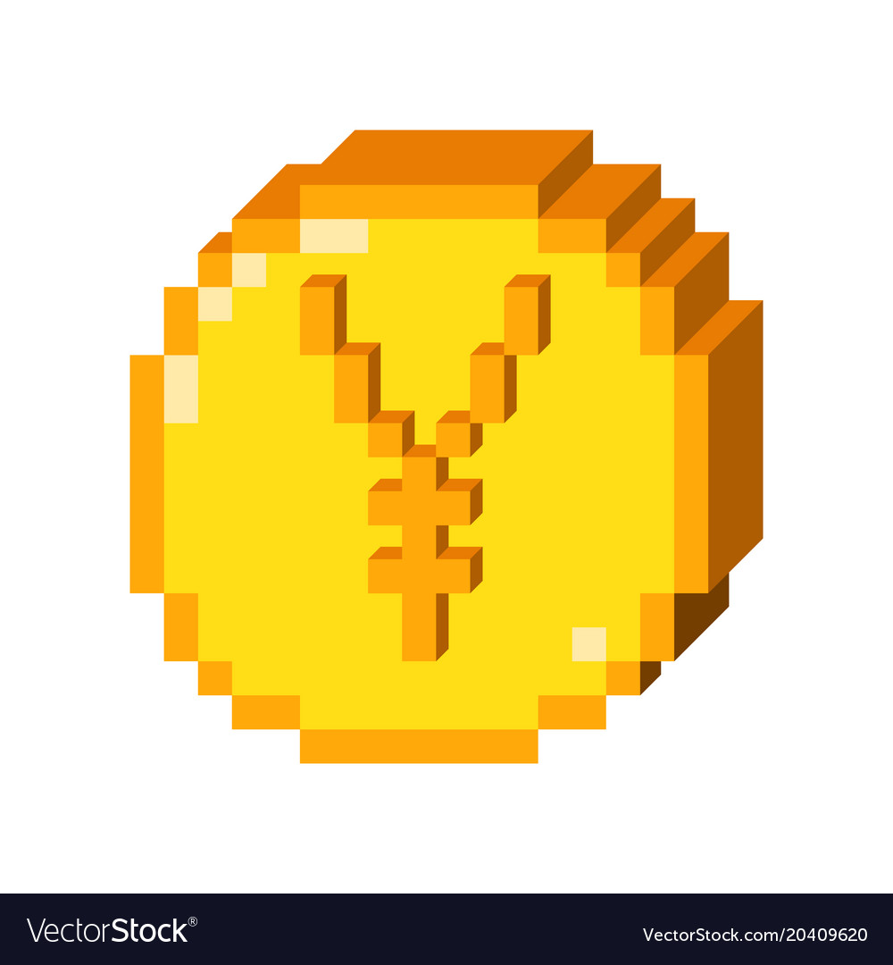 Pixel yen 3d Symbol