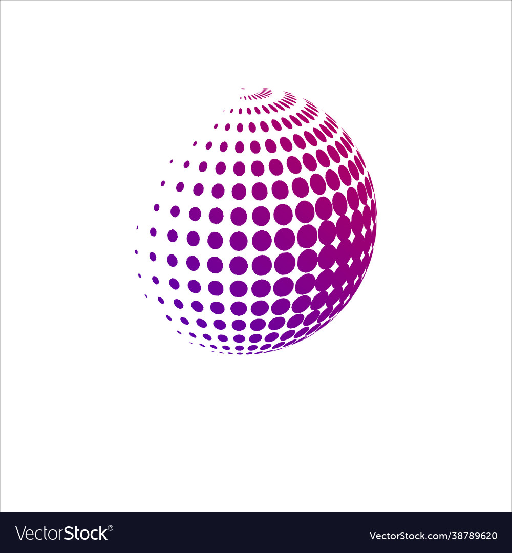 Three-dimensional abstract planet dots