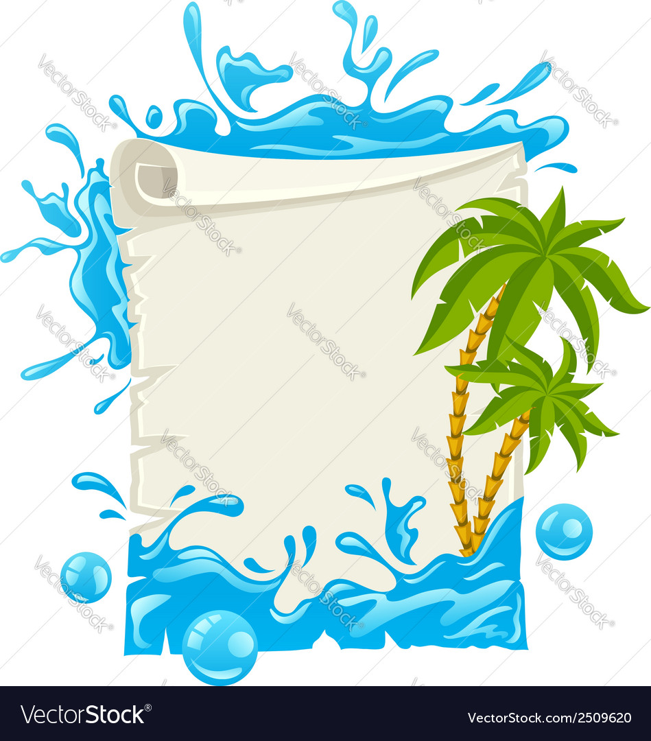 Travel poster with water