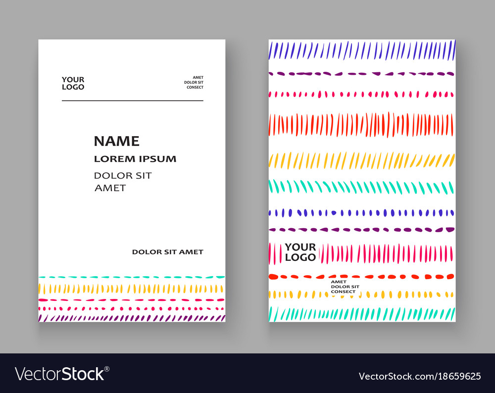 Abstract pattern with color hand drawn strokes