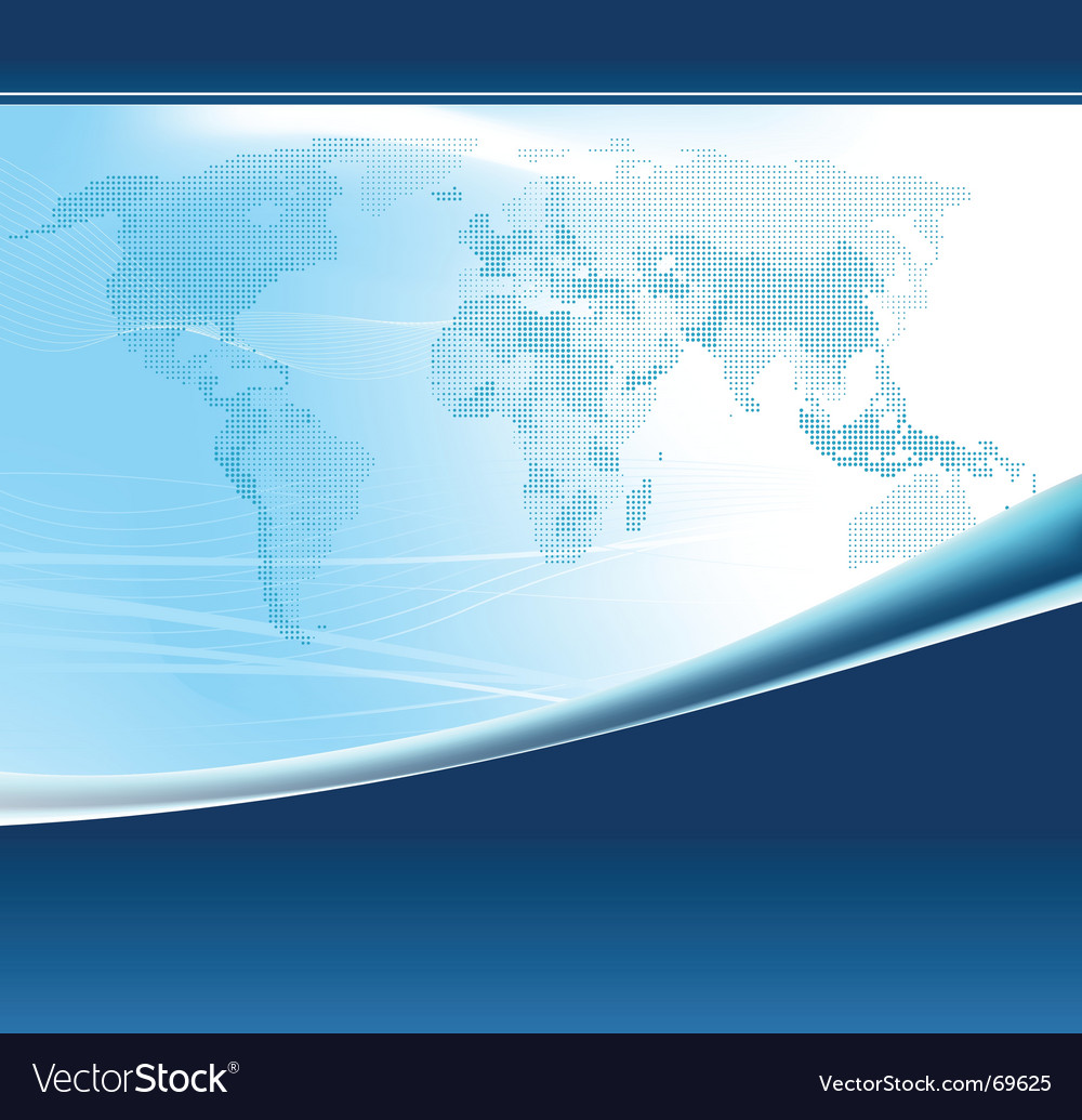 Abstract World Map with Dots