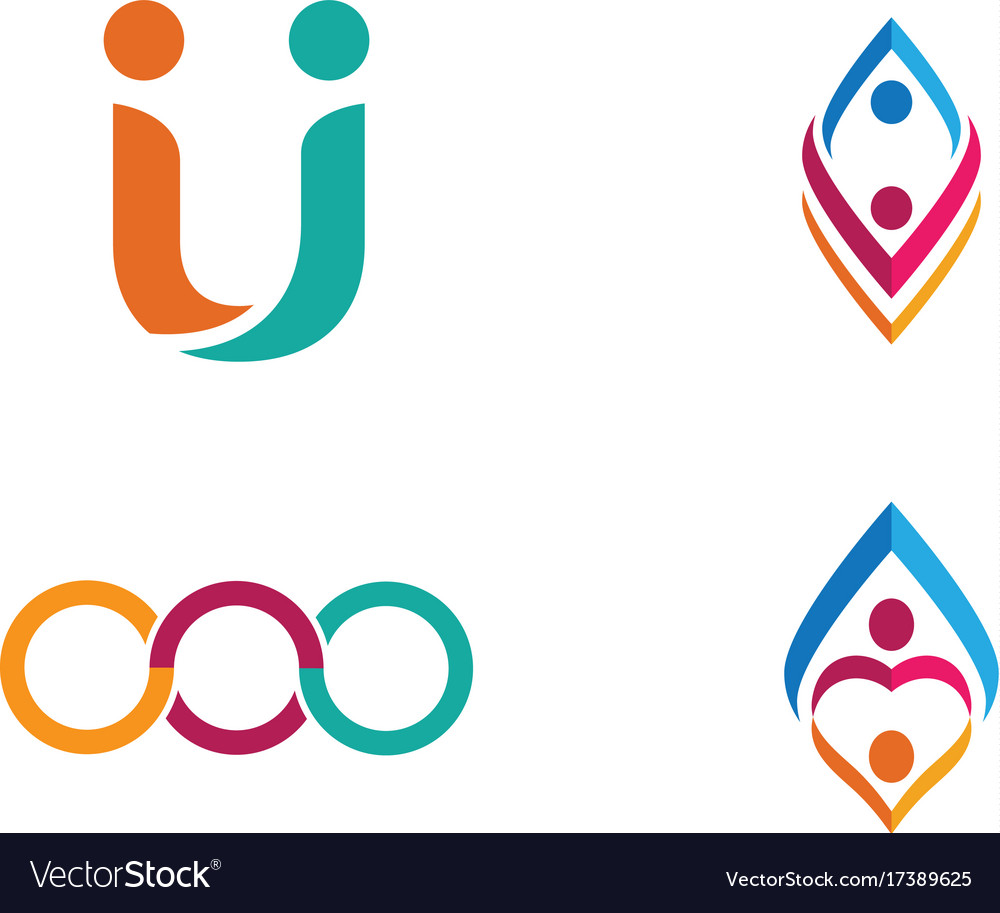 Adoption and community care logo template icon